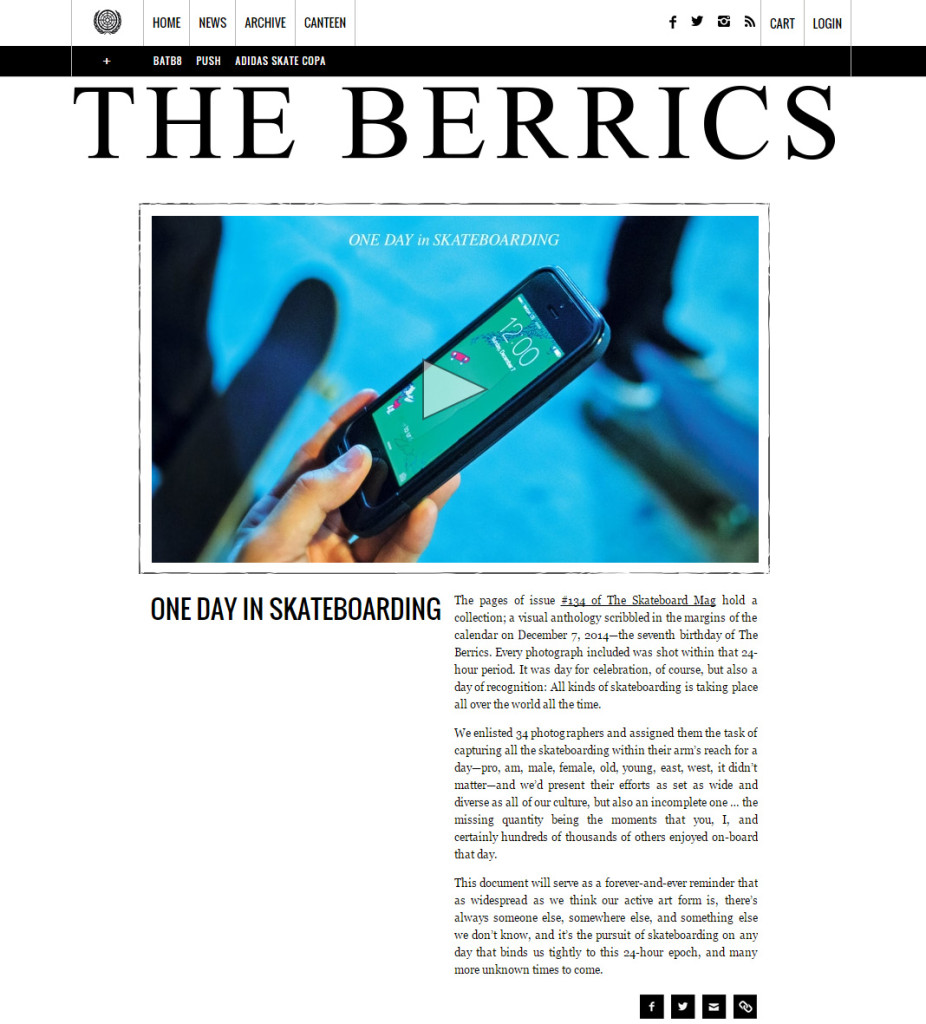 the berrics -one day in skateboarding-
